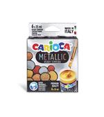 Carioca KO026 colore a tempera 25 ml Barattolo Bronzo, Rame, Oro, Rose Gold, Argento