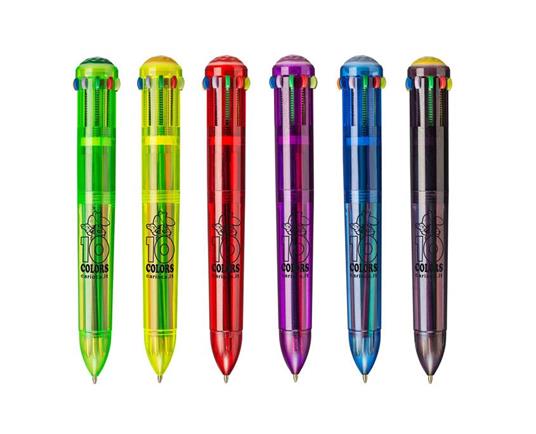 Carioca 10 Colors Multi Clip-on retractable ballpoint pen 12 pezzo(i) -  Carioca - Cartoleria e scuola | IBS