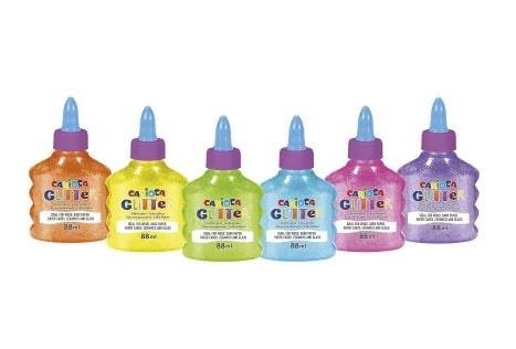 Glitter Glue Neon Bottiglia 88ml. - Display 12pz  (Giallo-arancione-verde-azzurro-magenta-viola)