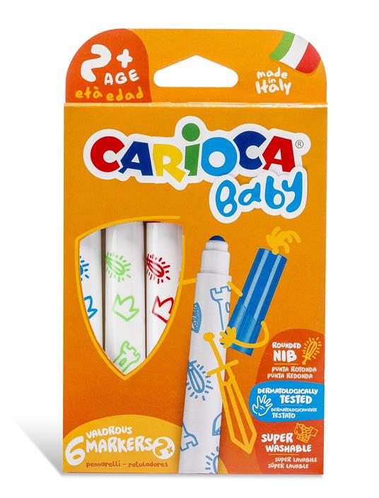Pennarelli Carioca Marker. Confezione da 6 - Carioca - Cartoleria e scuola  | IBS
