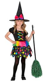 Costume strega (vestito, cappello) (104 cm / 2-3 anni)