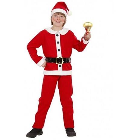 Costume Santa Claus Babbo Natale Bambino Medium 5 - 7 Anni 128 cm - 3