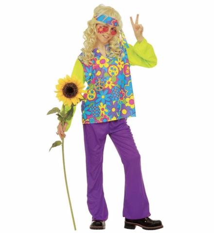 Costume Hippie boy-128cm/5-7anni - 2