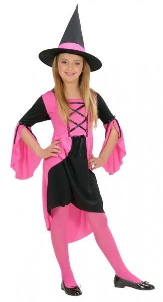 Costume Strega rosa 128 cm / 5-7 anni