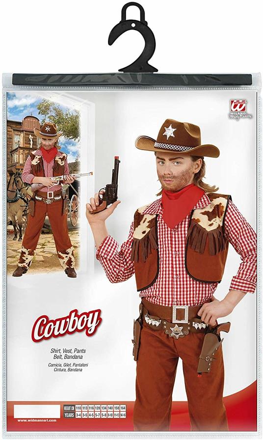 Costume Cowboy 158 cm / 11-13 anni - Widmann - Idee regalo | IBS