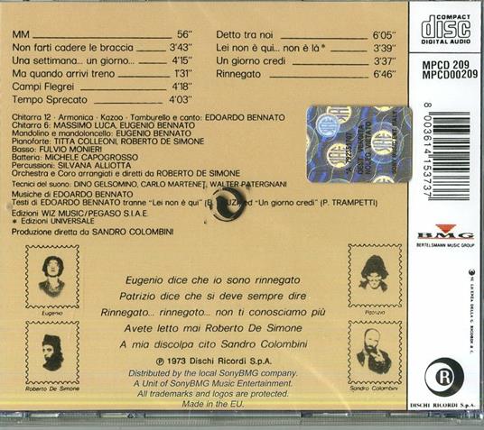 Non farti cadere le braccia - CD Audio di Edoardo Bennato - 2