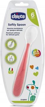 Chicco Cucchiaio Morbido Silicone 6m+ Colore Rosso