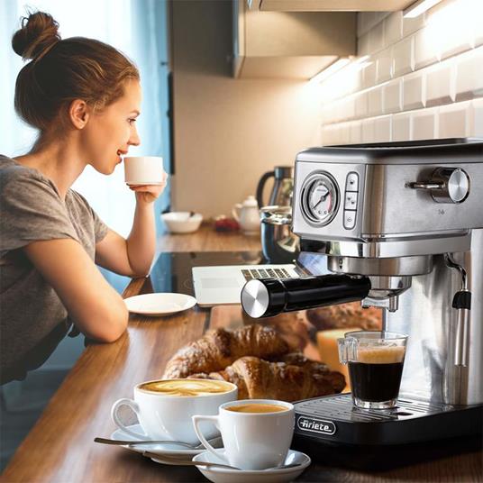 Ariete 1381 Macchina da caffè con manometro, compatibile con caffè