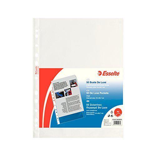 ESSELTE Buste perforate DELUXE PPL lucido f.to A4 395009300 - 2