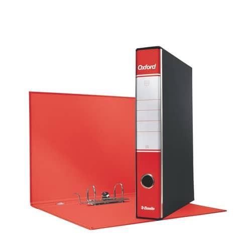 Registratore con custodia Esselte G82 Oxford commerciale 29,5cm x 32 cm - dorso 5 cm rosso - 390782160 (Conf.8)