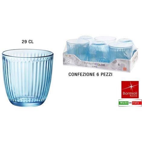 Set 6 Bicchieri Acqua Line Blu Bormioli Rocco - Bormioli Rocco - Idee  regalo | IBS
