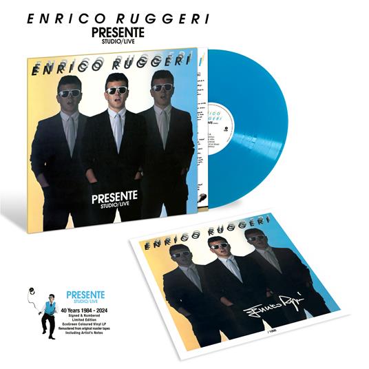 Presente (Studio/Live) (40° Anniversary) – 1 LP (Signed, Numbered, Remastered + Artist's Notes) - Vinile LP di Enrico Ruggeri