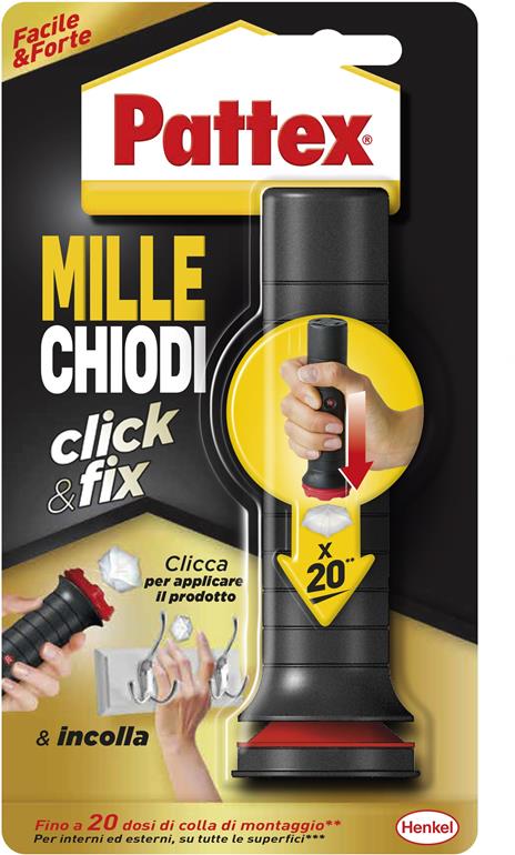 Pattex mille chiodi Click & Fix adesivo per montaggio Adesivo ai polimeri