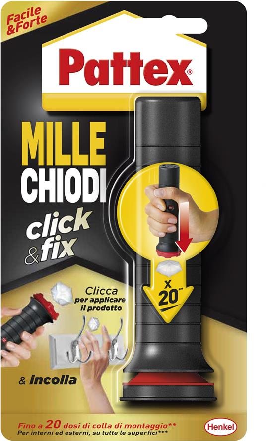 Pattex mille chiodi Click & Fix adesivo per montaggio Adesivo ai polimeri - 2