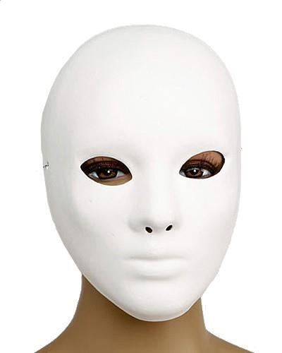 Maschera Viso Grande Bianco Da Pitturare In Plastica - 2