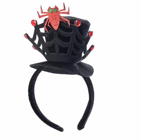 Cappellino con Ragnatela In Vellutino, Ragno Rosso E Cerchietto - Carnival  Toys - Idee regalo | IBS