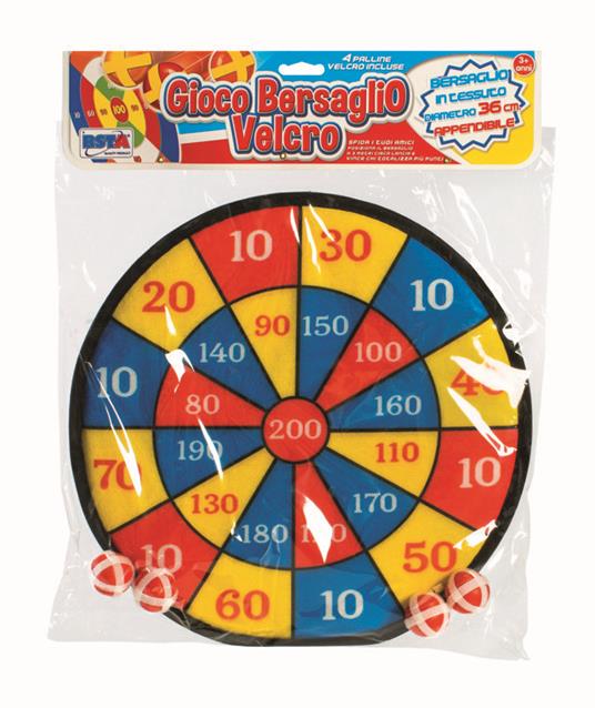 GIOCO BERSAGLIO VELCRO 36 CM 2 ASS.