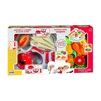 Playset Piccoli Cuochi Padelle Frutta e Verdura