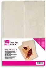 Carta Riso Gr.25 Busta 10 Fg. Cm.50x70 - Bianco