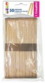 Stecche Legno Naturale Mm.18x150 Pz.50