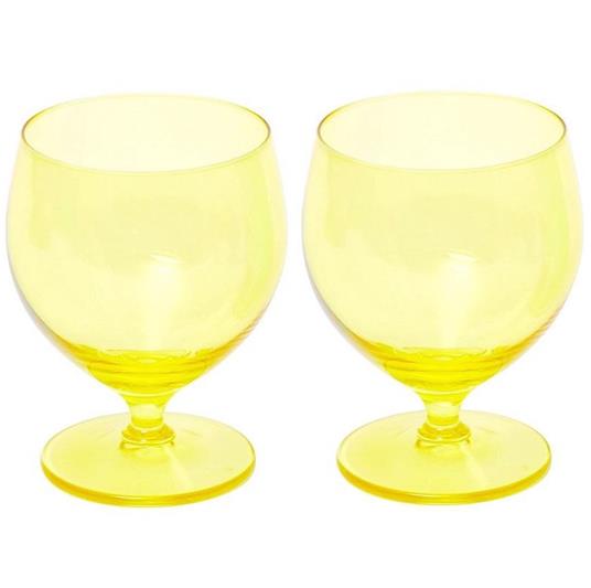 Excelsa, Happy Colour set 2 Calici da Acqua in Vetro giallo - Excèlsa -  Idee regalo | IBS