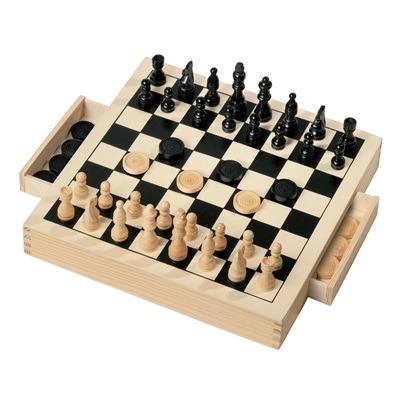 Dama + scacchi in legno - 3