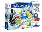 Scienze in laboratorio con microscopio. Super laboratorio scientifico