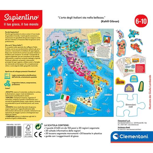 Clementoni - sapientino più - italia mia, 6 - 10 anni - Toys Center