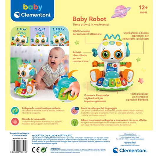 Clementoni Baby Baby Robot - Clementoni - Baby Clementoni - Primi giochi -  Giocattoli | IBS