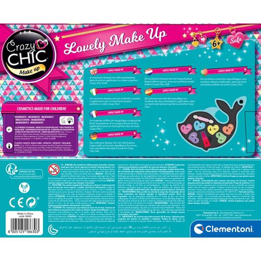 Clementoni Crazy Chic Lovely Make Up Delfino - Trousse con Trucchi