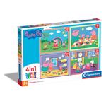 Puzzle Peppa Pig - 1x12 + 1x16 + 1x20 + 1x24 pezzi