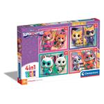 Puzzle Disney Super Kitties - 1x12 + 1x16 + 1x20 + 1x24 pezzi