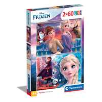 Clementoni supercolor puzzle - disney classics - 2x60 pezzi, puzzle bambini  5 anni