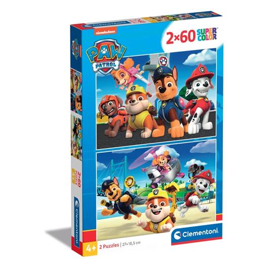 Paw Patrol: Clementoni - Puzzle Made In Italy Bambino 2X60 - Clementoni -  Puzzle per bambini - Giocattoli | IBS