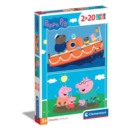 Peppa Pig Puzzle 2 x 60 pezzi (24797) - Clementoni - Super Color - Puzzle  da 100 a 300 pezzi - Giocattoli | IBS