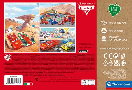 Clementoni Play For Future Disney Pixar Cars 3x48 pezzi materiali 100% riciclati Made in Italy, puzzle bambini 4 anni+, 25254 - 3