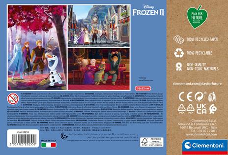 Clementoni Play For Future Disney Frozen 2 3x48 pezzi materiali 100% riciclati Made in Italy, puzzle bambini 4 anni+, 25255 - 3