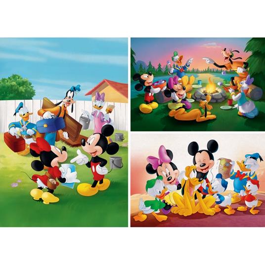 Clementoni Play For Future Disney Mickey Classic 3x48 pezzi materiali 100% riciclati Made in Italy, puzzle bambini 4 anni - 2