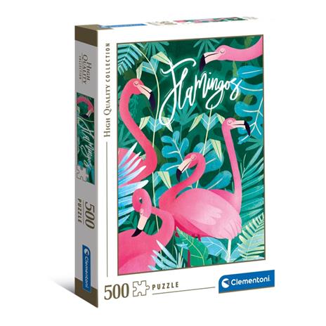 Puzzle Clementoni 500 pezzi. Flamingos