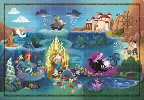 Puzzle 1000 pezzi Little Mermaid Disney Story Maps - 4