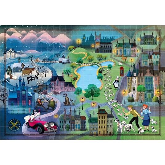 Puzzle 1000 pezzi 101 Dalmatians Disney Story Maps - 2