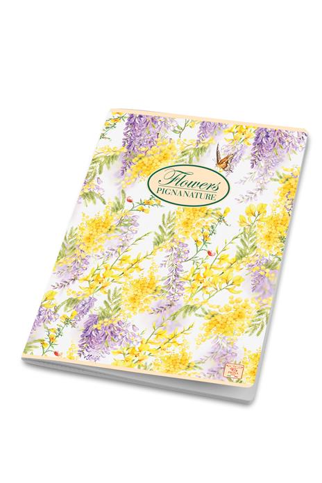 Quaderno Maxi Pigna Nature Flowers, quadretti 4mm, 42Ff/Sh - 21 x 29,7 cm - 9