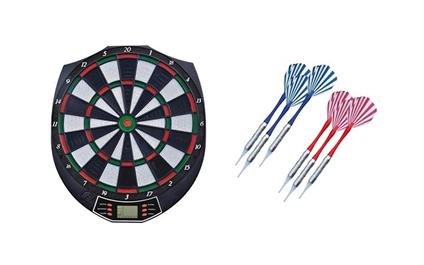 BERSAGLIO ELETTRONICO PRO DISPLAY LED 6 DARDI FRECCETTE ELECTRONIC DART BIMBI