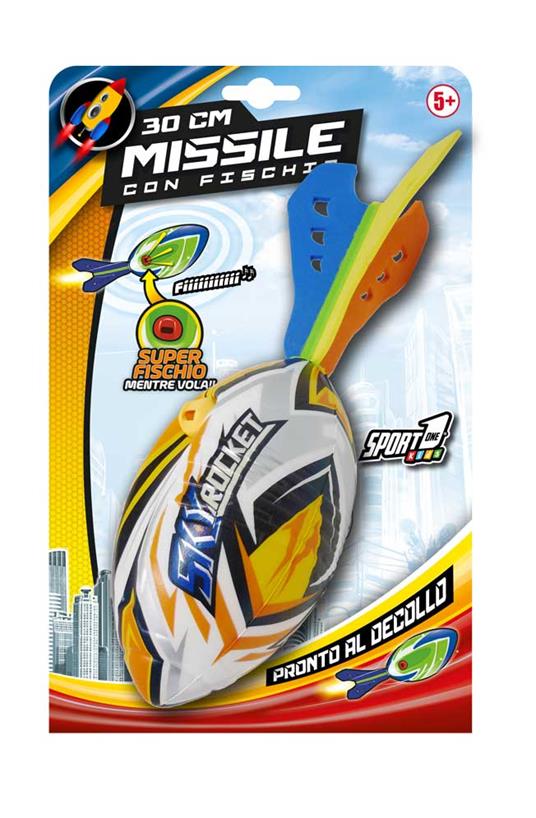 Gioco missile 30 cm con fischio