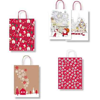 Borsa Xmas Fantasy Decorations Medium formato Large