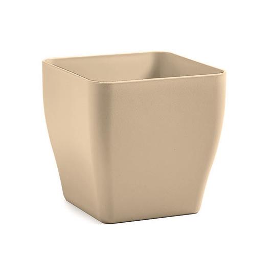 Veca Vaso Living Matt Quadrato 21 Cm Terracotta