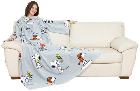 Plaid con maniche Kanguru Deluxe Snoopy. Azzurro - 2