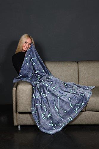 Plaid Kanguru Glow Constellations. Azzurro - 3