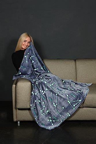 Plaid Kanguru Glow Constellations. Azzurro - 4