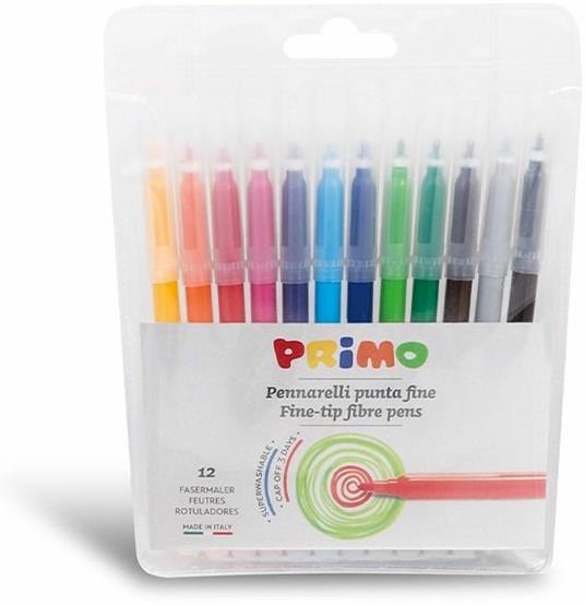 Primo 605PEN12B marcatore Fine Multicolore 12 pezzo(i)